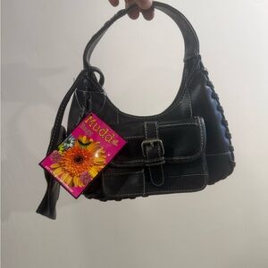 Mudd Black Mini Bag with Buckle Detail